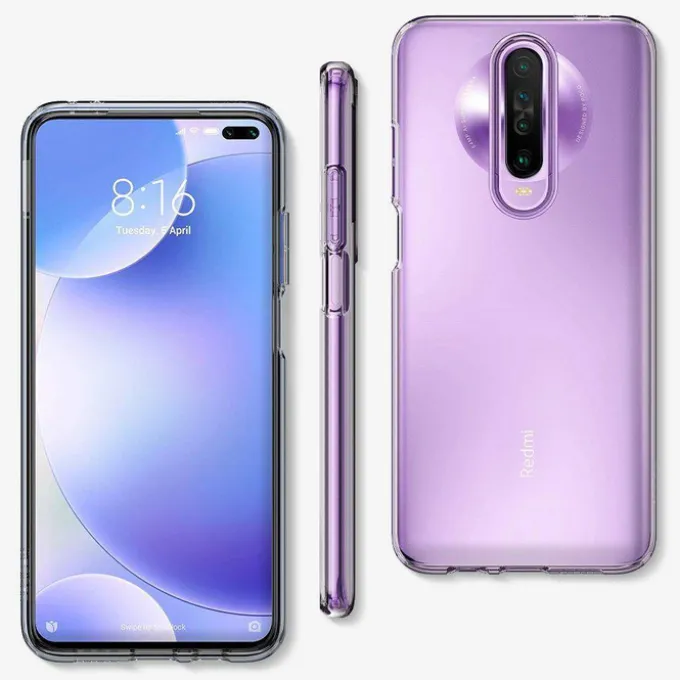 Etui SPIGEN Liquid Crystal Xiaomi Poco X2 / Redmi K30 Clear Przeźroczyste Case