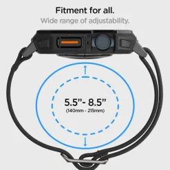 Etui SPIGEN LITE FIT ”PRO” APPLE WATCH 4 / 5 / 6 / 7 / 8 / 9 / SE (44 / 45 MM) MATTE BLACK