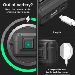 ETUI SPIGEN LOCK FIT AIRPODS PRO 1 / 2 MATTE BLACK