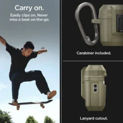 Etui Spigen Lock Fit Airpods Pro 1 / 2 Vintage Khaki Case