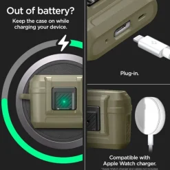 Etui Spigen Lock Fit Airpods Pro 1 / 2 Vintage Khaki Case