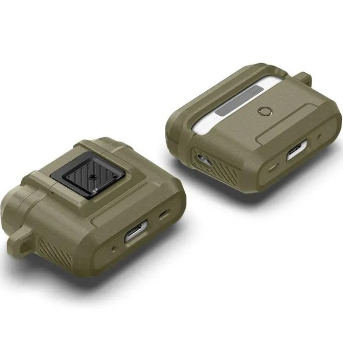 Etui Spigen Lock Fit Airpods Pro 1 / 2 Vintage Khaki Case