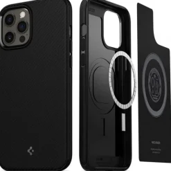 Etui SPIGEN Mag Armor iPhone 12 12 Pro Matte Black Czarne Case