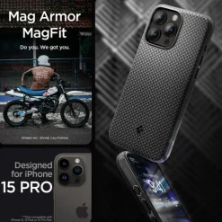 Etui Spigen Mag Armor iPhone 15 Pro Matte Black