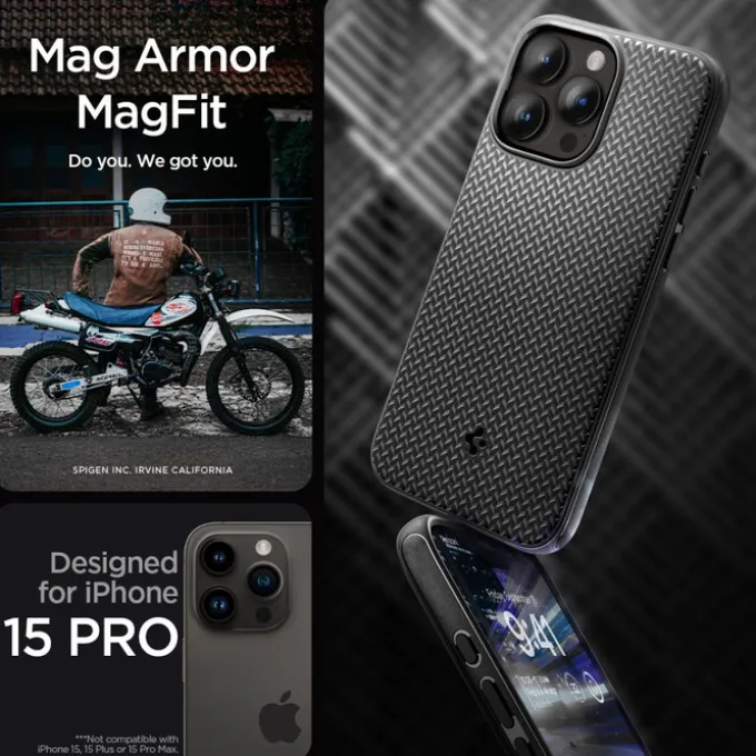 Etui Spigen Mag Armor iPhone 15 Pro Matte Black
