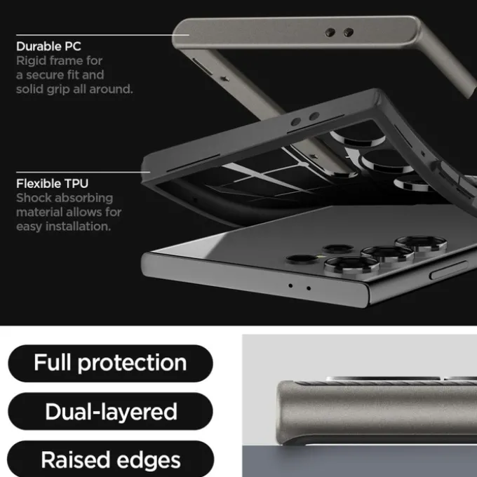 Etui Spigen Neo Hybrid Samsung Galaxy S24 Ultra Gunmetal Case