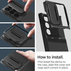 Etui Spigen Optik Armor Galaxy S23 Ultra Black Case