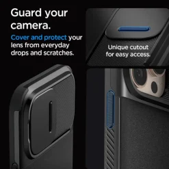 ETUI SPIGEN OPTIK ARMOR MAG MAGSAFE IPHONE 16 PRO MAX BLACK