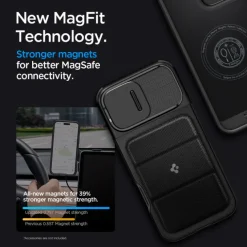 ETUI SPIGEN OPTIK ARMOR MAG MAGSAFE IPHONE 16 PRO MAX BLACK