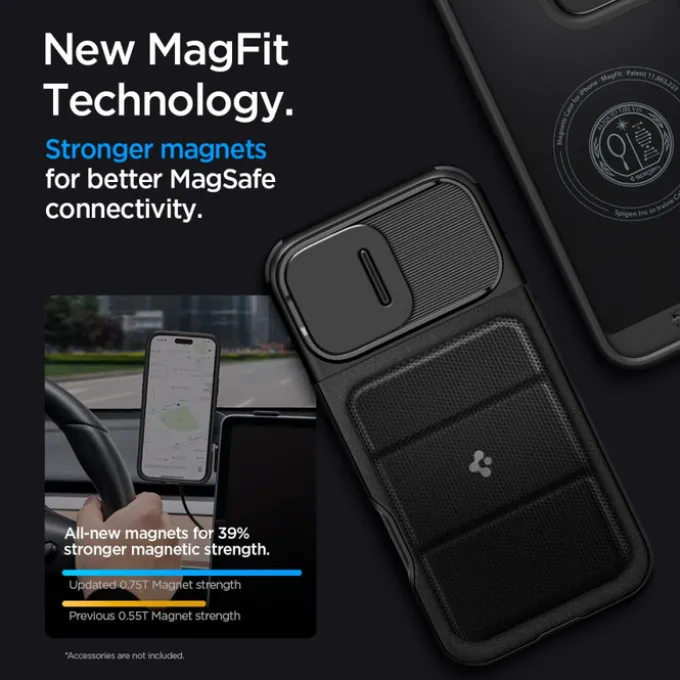 ETUI SPIGEN OPTIK ARMOR MAG MAGSAFE IPHONE 16 PRO MAX BLACK