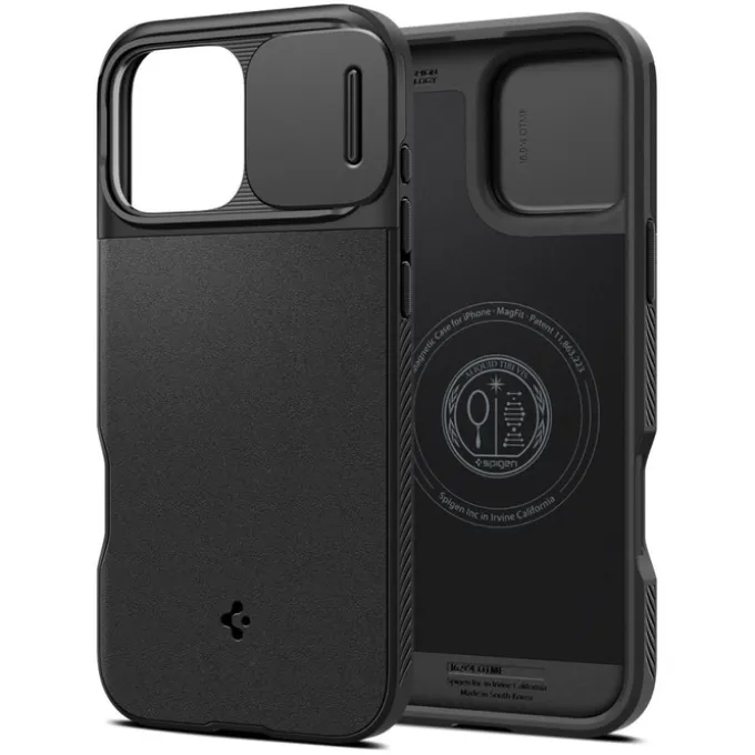 ETUI SPIGEN OPTIK ARMOR MAG MAGSAFE IPHONE 16 PRO MAX BLACK