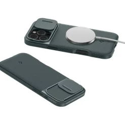 ETUI SPIGEN OPTIK ARMOR MAG MAGSAFE IPHONE 16 PRO ABYSS GREEN