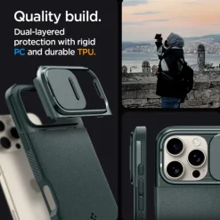 ETUI SPIGEN OPTIK ARMOR MAG MAGSAFE IPHONE 16 PRO MAX ABYSS GREEN