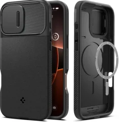 ETUI SPIGEN OPTIK ARMOR MAG MAGSAFE IPHONE 16 PRO BLACK