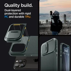 Etui Spigen Optik Armor Mag Magsafe iPhone 15 Pro Abyss Green Case