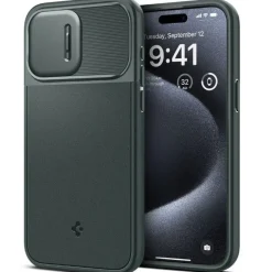Etui Spigen Optik Armor Mag Magsafe iPhone 15 Pro Abyss Green Case