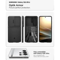ETUI SPIGEN OPTIK ARMOR SAMSUNG GALAXY S26 ULTRA BLACK