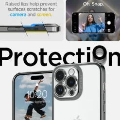 Etui Spigen Optik Crystal iPhone 14 Pro Chrome Grey