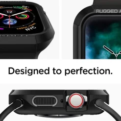 Etui SPIGEN Rugged Armor Apple Watch 4 5 6 8 SE 2022 40mm Czarne