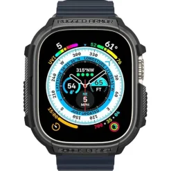 Etui Spigen Rugged Armor Apple Watch Ultra 49mm Ultra 2 Czarne