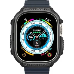 Etui Spigen Rugged Armor Apple Watch Ultra 49mm Ultra 2 Czarne