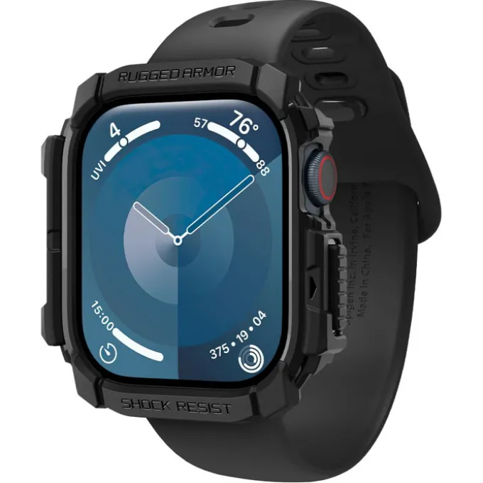 ETUI SPIGEN RUGGED ARMOR APPLE WATCH 10 (46 MM) MATTE BLACK
