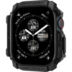 ETUI SPIGEN RUGGED ARMOR APPLE WATCH 10 (46 MM) MATTE BLACK