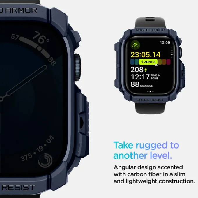 ETUI SPIGEN RUGGED ARMOR APPLE WATCH 10 (46 MM) NAVY BLUE