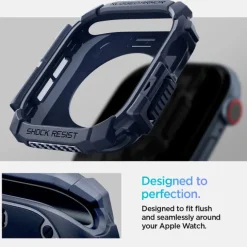 ETUI SPIGEN RUGGED ARMOR APPLE WATCH 10 (46 MM) NAVY BLUE