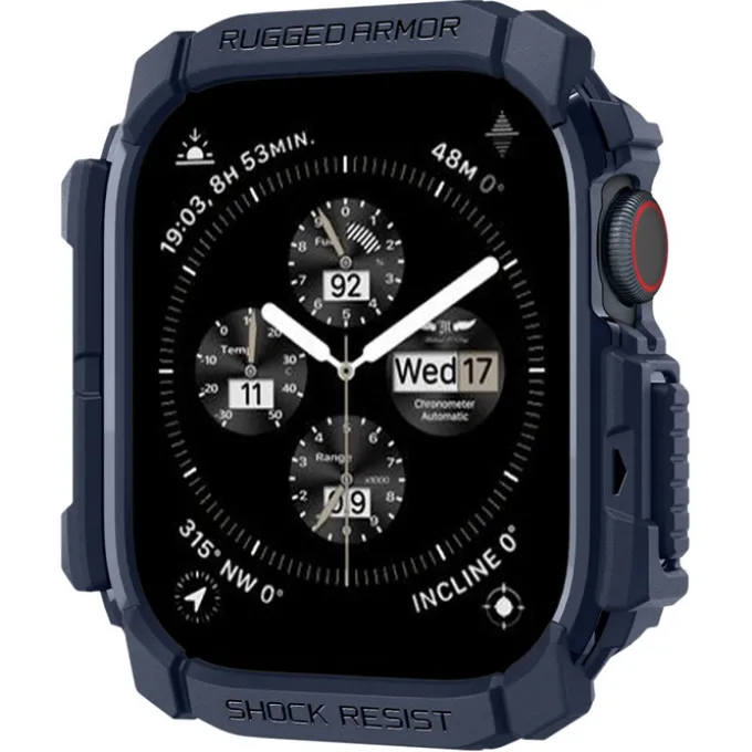 ETUI SPIGEN RUGGED ARMOR APPLE WATCH 10 (46 MM) NAVY BLUE