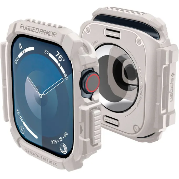 ETUI SPIGEN RUGGED ARMOR APPLE WATCH 10 (46 MM) DUNE BEIGE