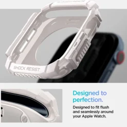ETUI SPIGEN RUGGED ARMOR APPLE WATCH 10 (46 MM) DUNE BEIGE
