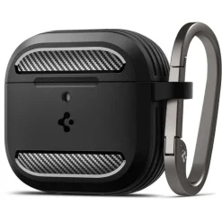 ETUI SPIGEN RUGGED ARMOR APPLE AIRPODS 4 MATTE BLACK