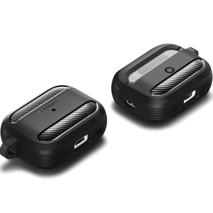 Etui Spigen Rugged Armor Apple Airpods Pro 1 / 2 Matte Black Case