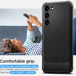 Etui Spigen Rugged Armor Galaxy S23 Matte Black Czarny Case