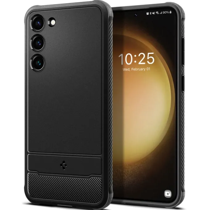 Etui Spigen Rugged Armor Galaxy S23 Matte Black Czarny Case