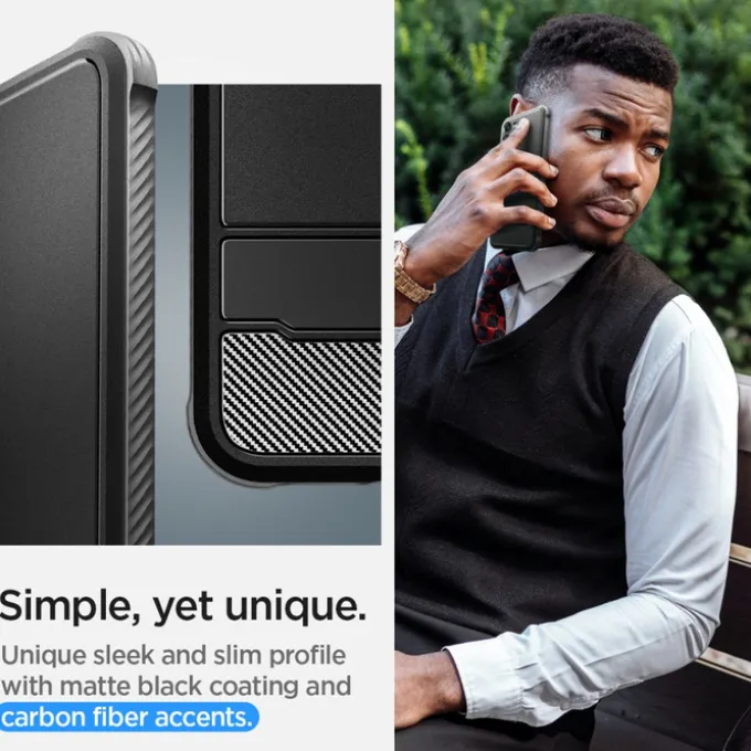 Etui Spigen Rugged Armor Galaxy S23 Matte Black Czarny Case