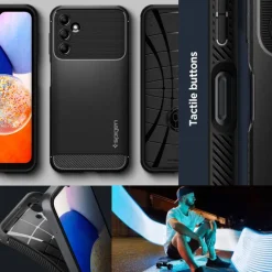 Etui Spigen Rugged Armor Galaxy A14 5G Matte Black Czarny Case