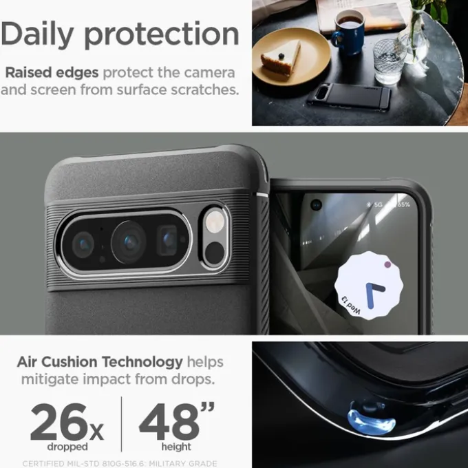 Etui Spigen Rugged Armor Google Pixel 8 Pro Matte Black Case