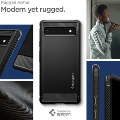 Etui Spigen Rugged Armor Google Pixel 6a Matte ETUI BLACK