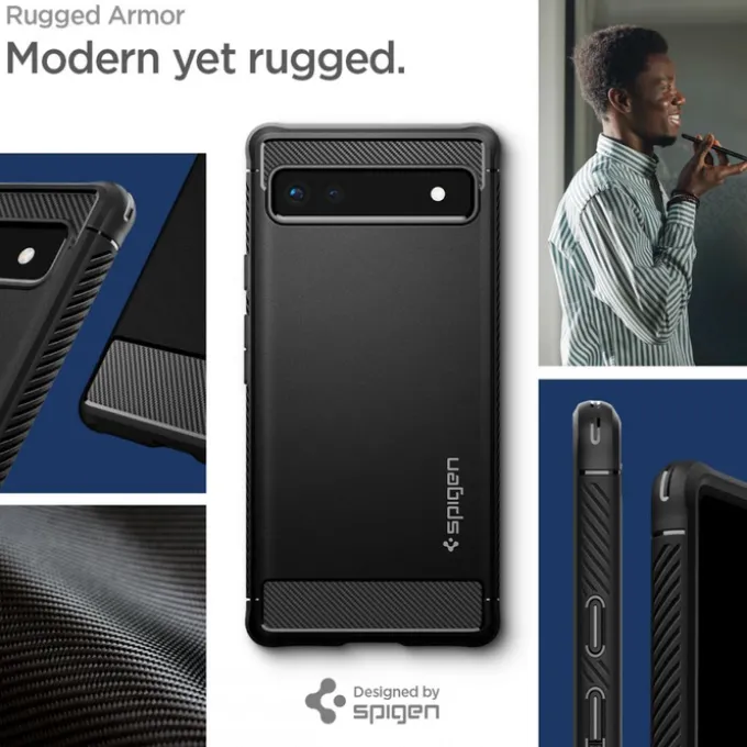 Etui Spigen Rugged Armor Google Pixel 6a Matte ETUI BLACK