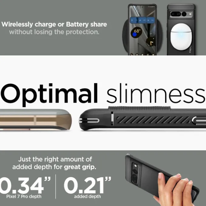ETUI SPIGEN RUGGED ARMOR GOOGLE PIXEL 7 PRO MATTE BLACK