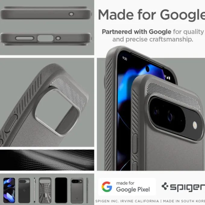 Etui SPIGEN RUGGED ARMOR GOOGLE PIXEL 9 / 9 PRO MARBLE GREY