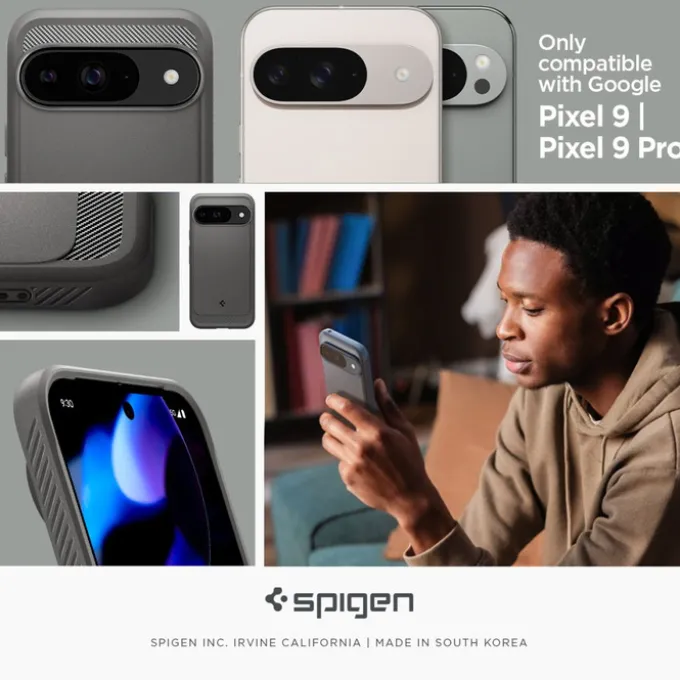 Etui SPIGEN RUGGED ARMOR GOOGLE PIXEL 9 / 9 PRO MARBLE GREY