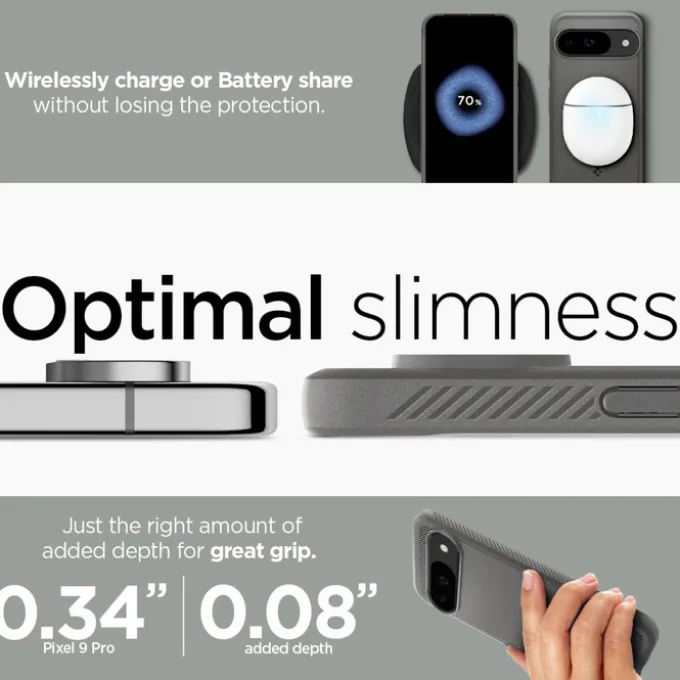 Etui SPIGEN RUGGED ARMOR GOOGLE PIXEL 9 / 9 PRO MARBLE GREY
