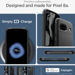 Etui Spigen Rugged Armor Google Pixel 8a Matte Black