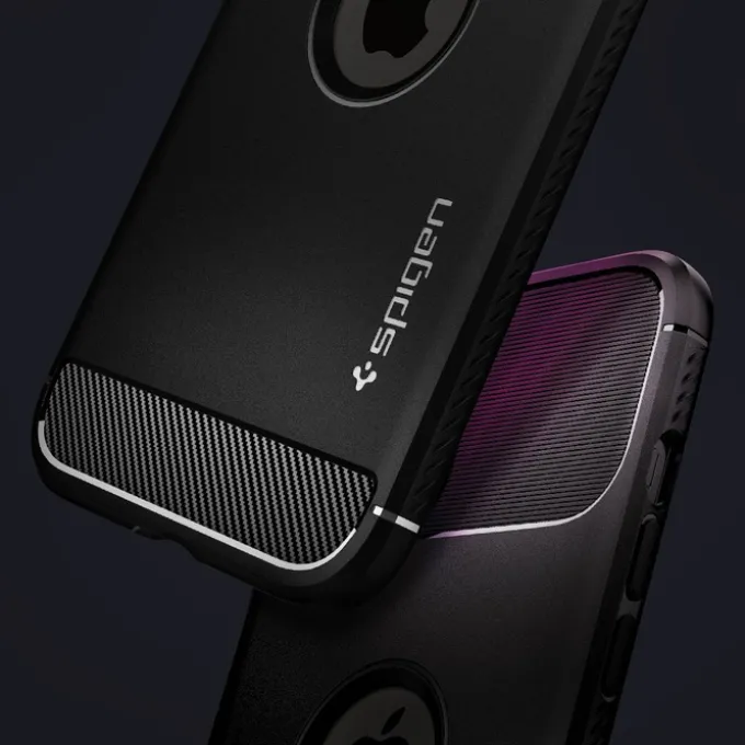 Etui SPIGEN Rugged Armor iPhone 12 12 Pro Matte Black Czarne Case