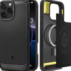 ETUI SPIGEN RUGGED ARMOR MAG MAGSAFE IPHONE 16 PRO MATOWE CZARNE