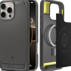 ETUI SPIGEN RUGGED ARMOR MAG MAGSAFE IPHONE 16 PRO MAX GREY