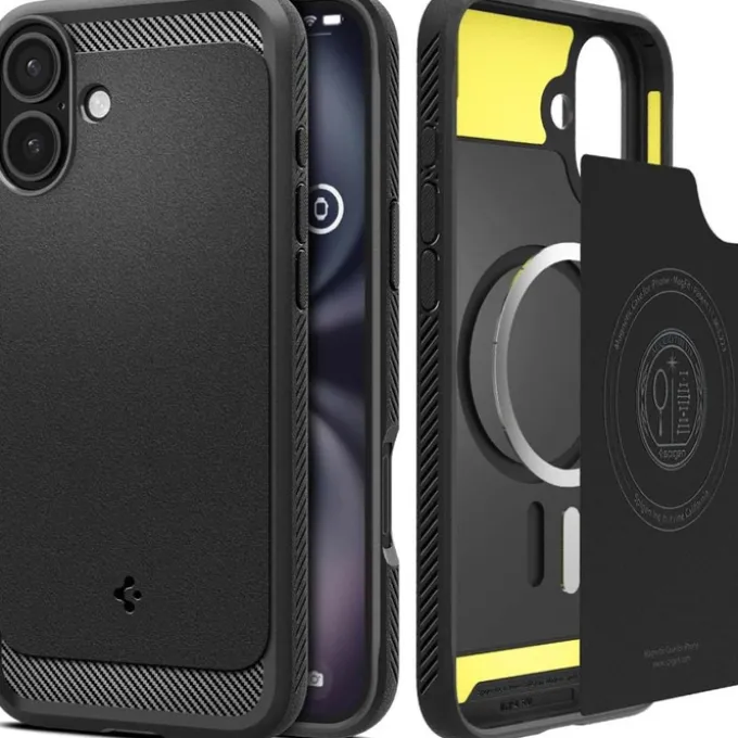 Etui SPIGEN RUGGED ARMOR MAG MAGSAFE IPHONE 16 PLUS MATTE BLACK